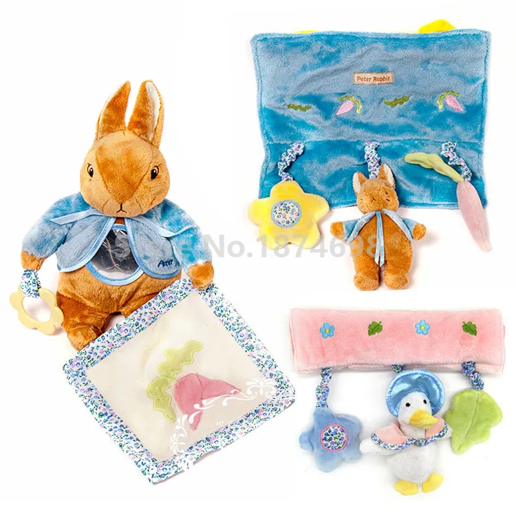 

New Peter Rabbit Jemima Duck Baby Snuggle Blanket Blankie Blanky Plush Cartoon Bed Trailer Hanging Toys Newborn Reassure Towel