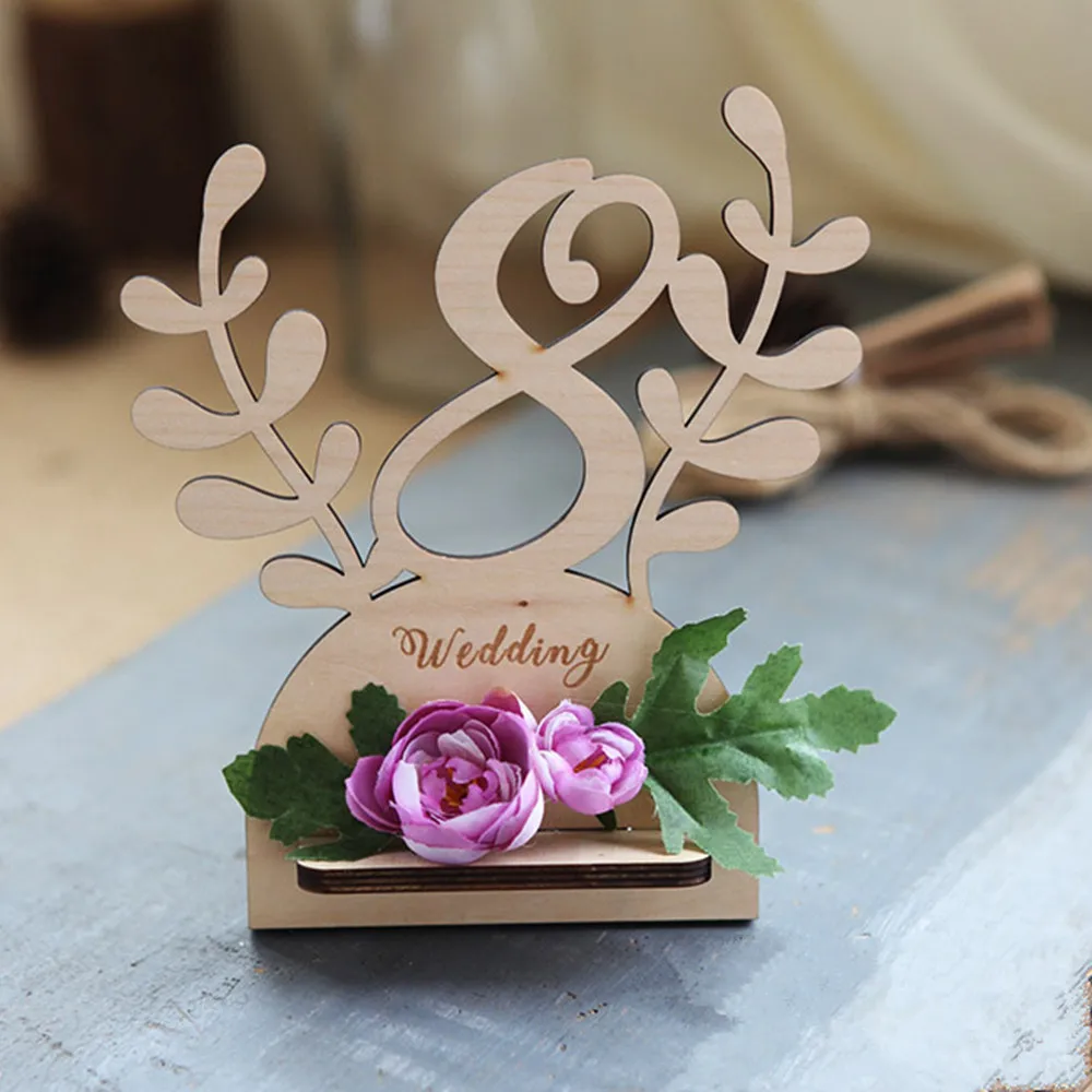 Romantic Wooden Wedding Table Card Flower Wedding Seating Numbers Party Table Number with Flower Wedding Accessory Supplies
Romantic Wooden Wedding Table Card Flower Wedding Seating Numbers Party Table Number with Flower Wedding Accessory Supplies