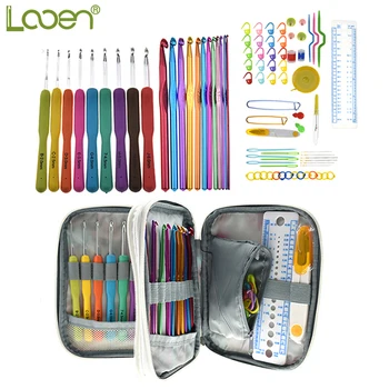 New Looen Crochet Hook Set Soft Rubber Handle Yarn Knitting Hook Needles Scissors Rulers Sewing Accessory Scarf with Bag
New Looen Crochet Hook Set Soft Rubber Handle Yarn Knitting Hook Needles Scissors Rulers Sewing Accessory Scarf with Bag