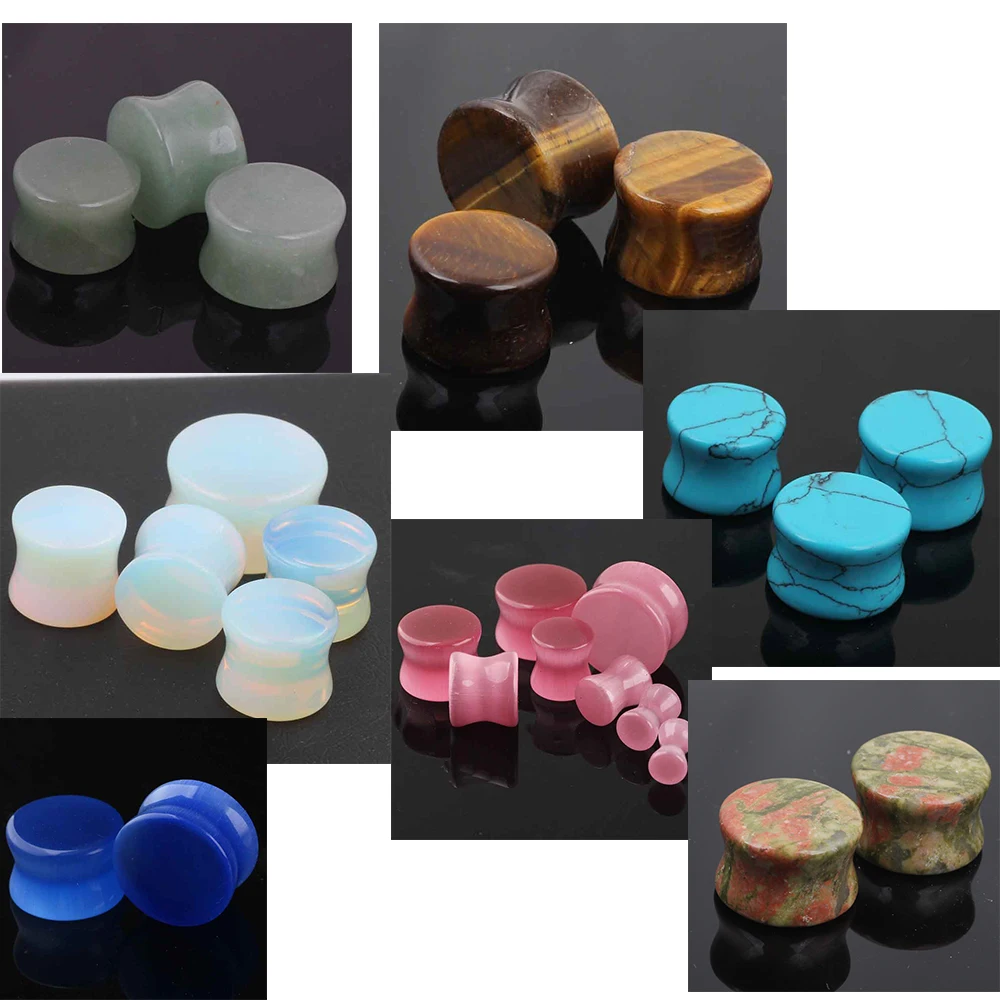 JUNLOWPY Nature Stone Body Piercing Jewelry Double Flared Ear Plug Pircing Cartilage Flesh Tunnel Expander Lobe Stretcher 70pcs
JUNLOWPY Nature Stone Body Piercing Jewelry Double Flared Ear Plug Pircing Cartilage Flesh Tunnel Expander Lobe Stretcher 70pcs