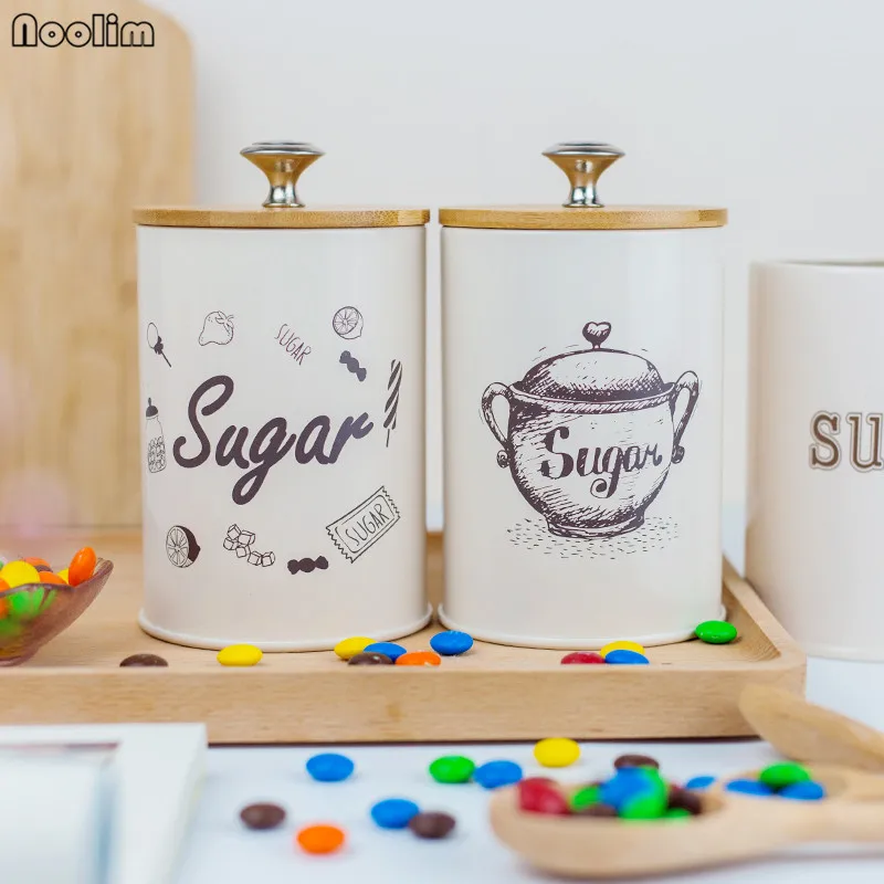 NOOLIM Galvanized Sugar Storage Tank Grain Sealed Tea Cans Coffee Beans Sealed Jar With Bamboo Lid Kitchen Food Storage Box
NOOLIM Galvanized Sugar Storage Tank Grain Sealed Tea Cans Coffee Beans Sealed Jar With Bamboo Lid Kitchen Food Storage Box