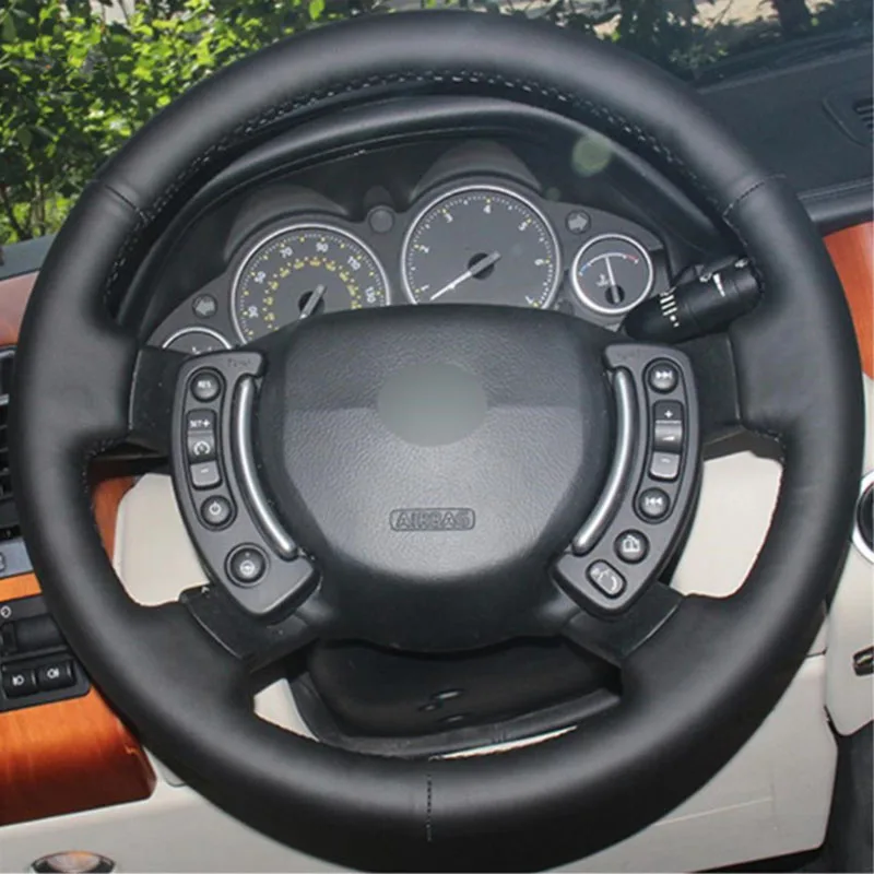 Top Leather Steering Wheel Hand-stitch on Wrap Cover For Land Rover Range Rover 2003-2012
Top Leather Steering Wheel Hand-stitch on Wrap Cover For Land Rover Range Rover 2003-2012