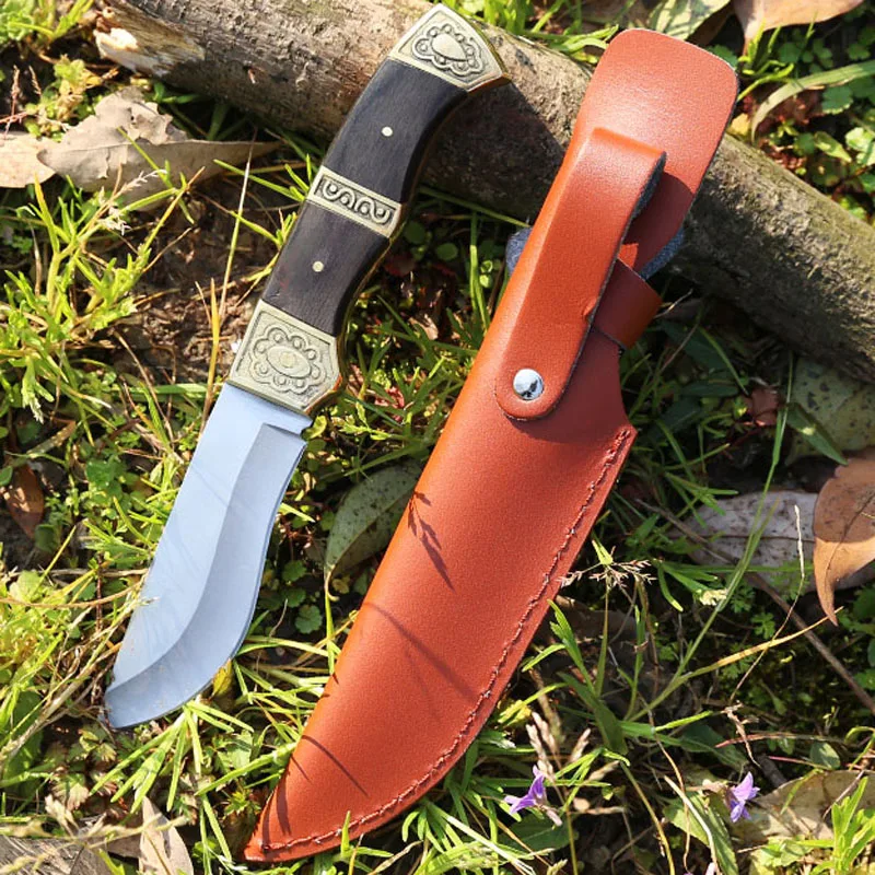 High Quality hunting knife wood handle camping survival tactical knife fixed knife hunting Straight knife EDC tool with Sheath
High Quality hunting knife wood handle camping survival tactical knife fixed knife hunting Straight knife EDC tool with Sheath