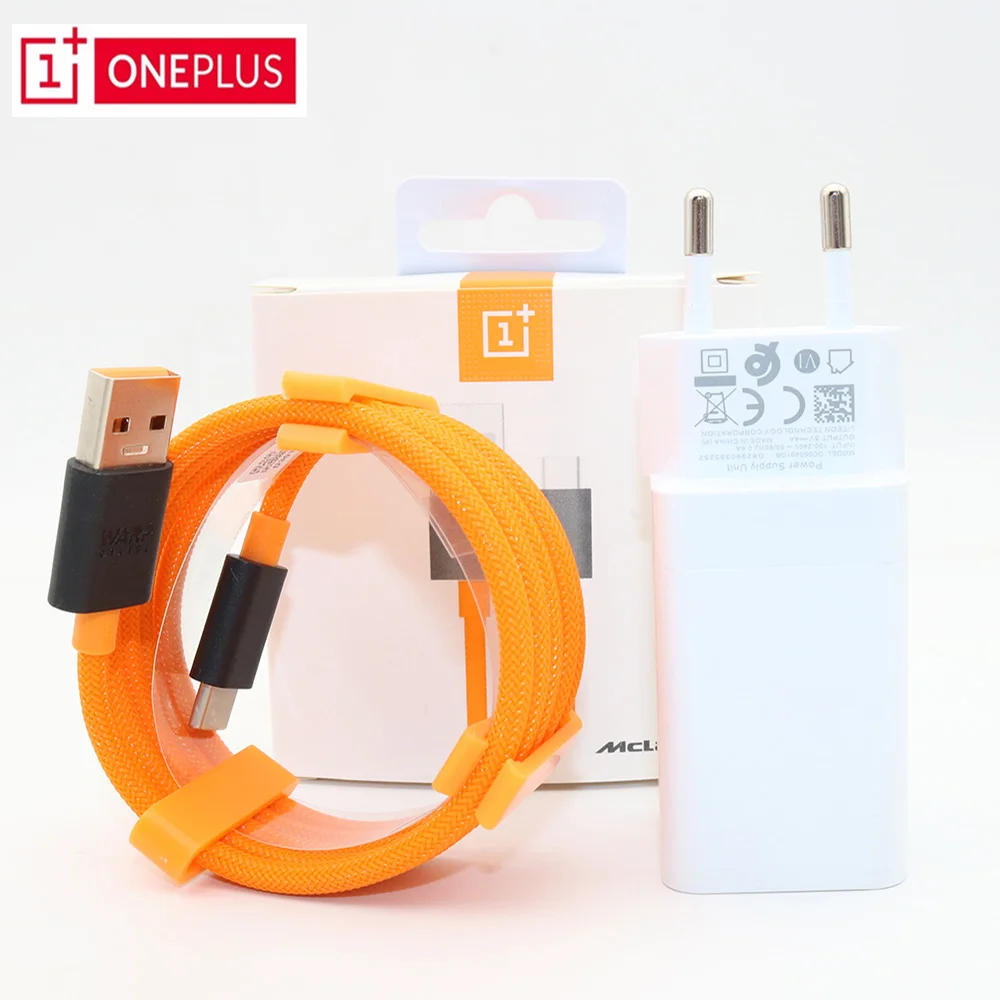 

Original EU ONEPLUS 6 Dash charger One plus 6t 5T 5 3T 3 Smartphone 5V/4A Fast charge USB wall power adapter,Warp Dash Cable