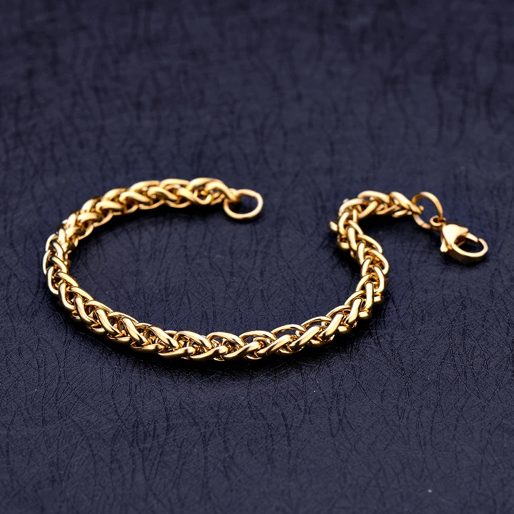 New Arrival Stainless Steel Gold Color 4MM 5MM 6MM Keel Chain Bracelet & Bangles Fashion Men's Jewelry drop shipping
New Arrival Stainless Steel Gold Color 4MM 5MM 6MM Keel Chain Bracelet & Bangles Fashion Men's Jewelry drop shipping
