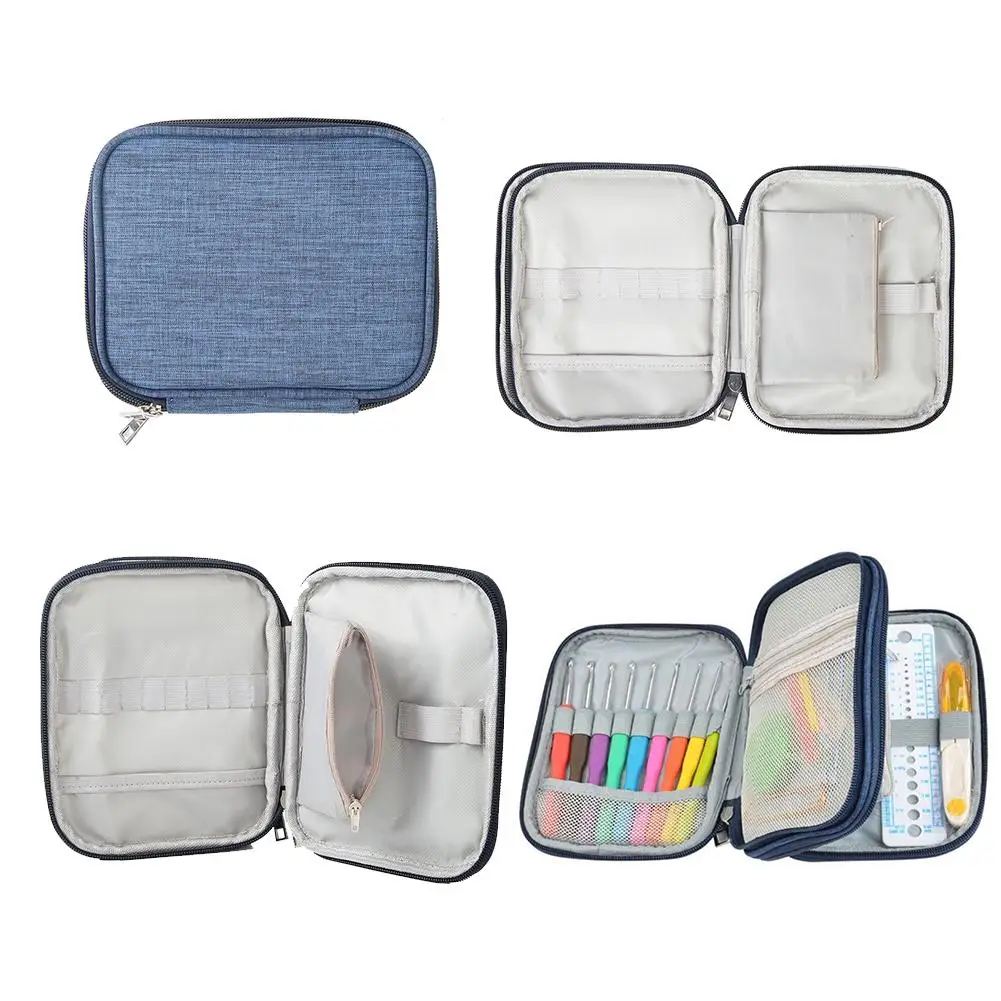 Denim Blue Double-layer Crochet Hook Case Storage Bag Organizer Zipper Bag Without Crochet Hook Accessories
Denim Blue Double-layer Crochet Hook Case Storage Bag Organizer Zipper Bag Without Crochet Hook Accessories