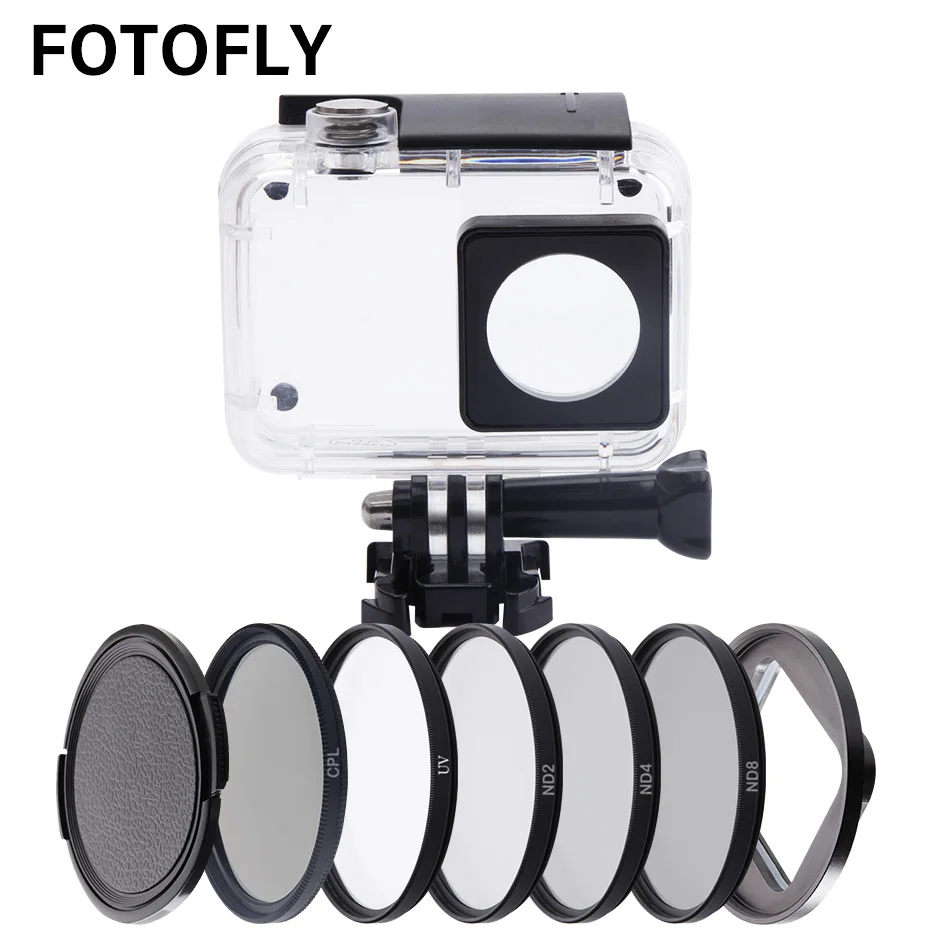 FOTOFLY Yi4K 52mm UV CPL ND 2 4 8 Filters on Waterproof Housing Case For Xiaomi Yi Lite 4K II 2 Action Camera Diving Accessories
FOTOFLY Yi4K 52mm UV CPL ND 2 4 8 Filters on Waterproof Housing Case For Xiaomi Yi Lite 4K II 2 Action Camera Diving Accessories