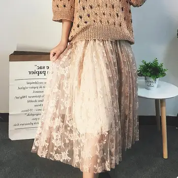 2020 Spring New Arrival Korean Style Tulle Skirt All-match High Waist Skirt Women Lace Skirt Floral Embroidery Free Shipping
2020 Spring New Arrival Korean Style Tulle Skirt All-match High Waist Skirt Women Lace Skirt Floral Embroidery Free Shipping