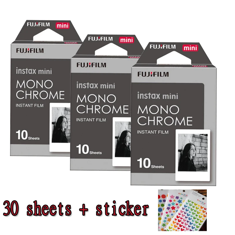 3 packs Fuji Fujifilm Instax Mini Instant Film Monochrome Photo Paper For Mini 8 7s 7 50s 50i 90 25 dw Share SP-1 Cameras
3 packs Fuji Fujifilm Instax Mini Instant Film Monochrome Photo Paper For Mini 8 7s 7 50s 50i 90 25 dw Share SP-1 Cameras