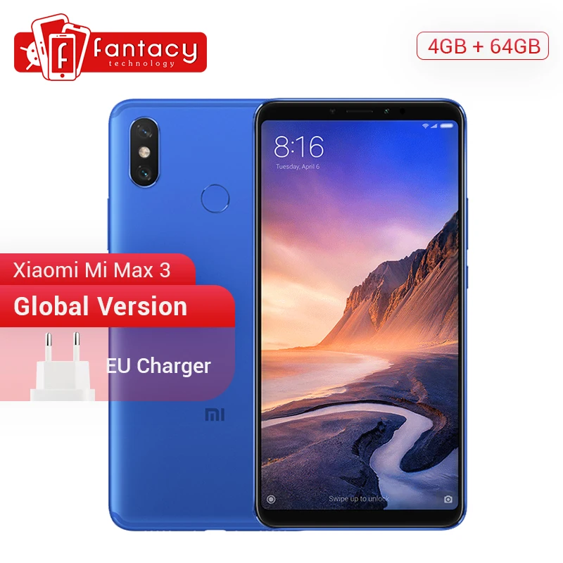 Global Version Xiaomi Mi Max 3 4GB 64GB 6.9" 1080P Full Screen Snapdragon 636 Octa Core 5500mAh QC 3.0 Dual Camera Smartphone
Global Version Xiaomi Mi Max 3 4GB 64GB 6.9" 1080P Full Screen Snapdragon 636 Octa Core 5500mAh QC 3.0 Dual Camera Smartphone