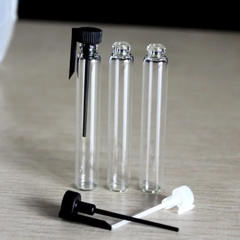 

500PCS/LOT 3ML Glass Bottle PP Lid Empty Samll Makeup Refillable Sample Cosmetic Container Test Tube Clear Packing Perfume Vials