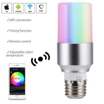 RGBW Dimmable Wireless WiFi Remote Control Smart Bulb WiFi Light E27/B22/E14 7W Bulb Lamp Led Light Bulb Alexa Google Home
RGBW Dimmable Wireless WiFi Remote Control Smart Bulb WiFi Light E27/B22/E14 7W Bulb Lamp Led Light Bulb Alexa Google Home
