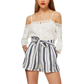Z 2019 Shorts Women Summer Casual Sexy Trousers Elastic High Waist Loose Print Striped Lace-up Pocket Shorts spodenki damskie
Z 2019 Shorts Women Summer Casual Sexy Trousers Elastic High Waist Loose Print Striped Lace-up Pocket Shorts spodenki damskie