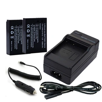 2pcs 1200mAh LP-E12 digital camera battery + charger for canon LP E12, EOS M M2 100D Kiss X7 Rebel SL1 Replaceable batteries
2pcs 1200mAh LP-E12 digital camera battery + charger for canon LP E12, EOS M M2 100D Kiss X7 Rebel SL1 Replaceable batteries