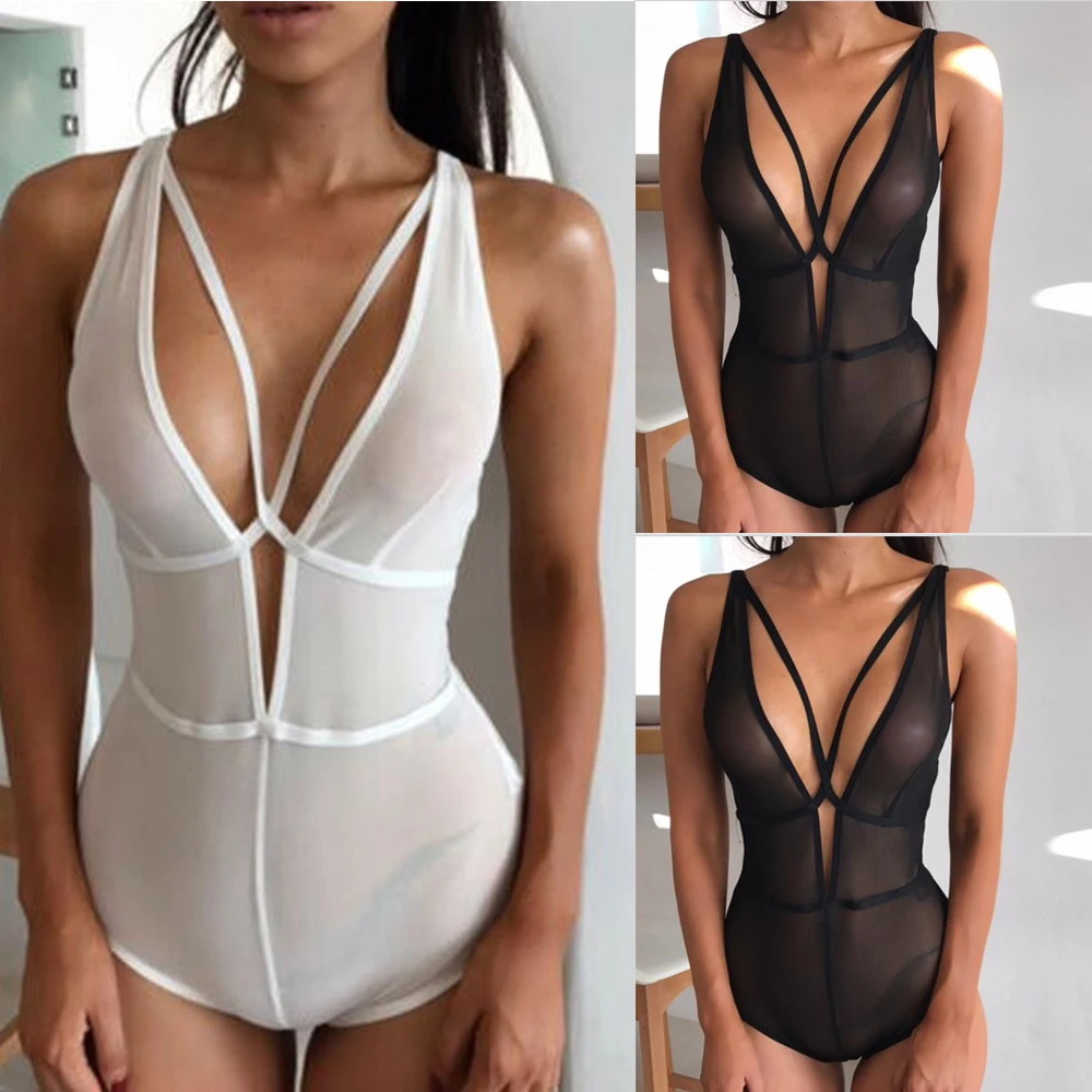 Sexy Lingerie Lace Sheer Women's Transparent Deep V Neck Solid Cross Babydoll Underwear Lady Bodysuit Night One Piece
Sexy Lingerie Lace Sheer Women's Transparent Deep V Neck Solid Cross Babydoll Underwear Lady Bodysuit Night One Piece