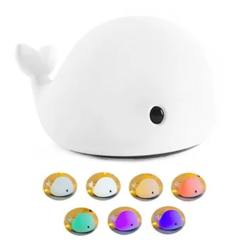 Cute Dolphin whale Silicone Colorful Night Light USB Rechargeable Sensitive Tap Control Bedroom Light for children birthday gift
Cute Dolphin whale Silicone Colorful Night Light USB Rechargeable Sensitive Tap Control Bedroom Light for children birthday gift