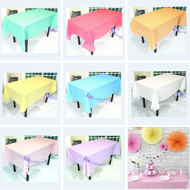 Useful PEVA Disposable Tablecloth Solid Color Wedding Birthday Party Table Cover Tablecloth Rectangle Desk Cloth Wipe Covers 
Useful PEVA Disposable Tablecloth Solid Color Wedding Birthday Party Table Cover Tablecloth Rectangle Desk Cloth Wipe Covers