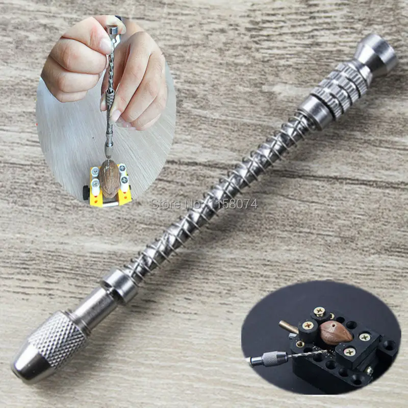 Mini Hand Spiral Drill With Spring 0.1mm-2mm Collet Jewelry Burs Drills Beading jewellers Bead Reaming Hand Twist Drill Reamer
Mini Hand Spiral Drill With Spring 0.1mm-2mm Collet Jewelry Burs Drills Beading jewellers Bead Reaming Hand Twist Drill Reamer