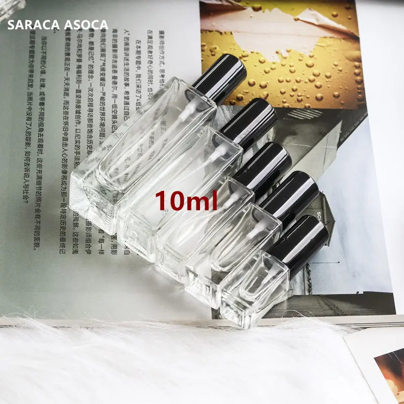 Transparent Glass Spray Bottle Sample Glass Vials Portable Mini Perfume Atomizer Gold Silver black Cap 100pcs/lot
Transparent Glass Spray Bottle Sample Glass Vials Portable Mini Perfume Atomizer Gold Silver black Cap 100pcs/lot