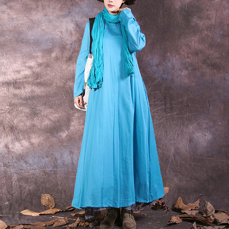 Casual Autumn Women Dresses Full Sleeve Solid Color Long Bodycon Dress Loose Round Neck Party Maxi Dress Vestidos Plus Size 5XL
Casual Autumn Women Dresses Full Sleeve Solid Color Long Bodycon Dress Loose Round Neck Party Maxi Dress Vestidos Plus Size 5XL