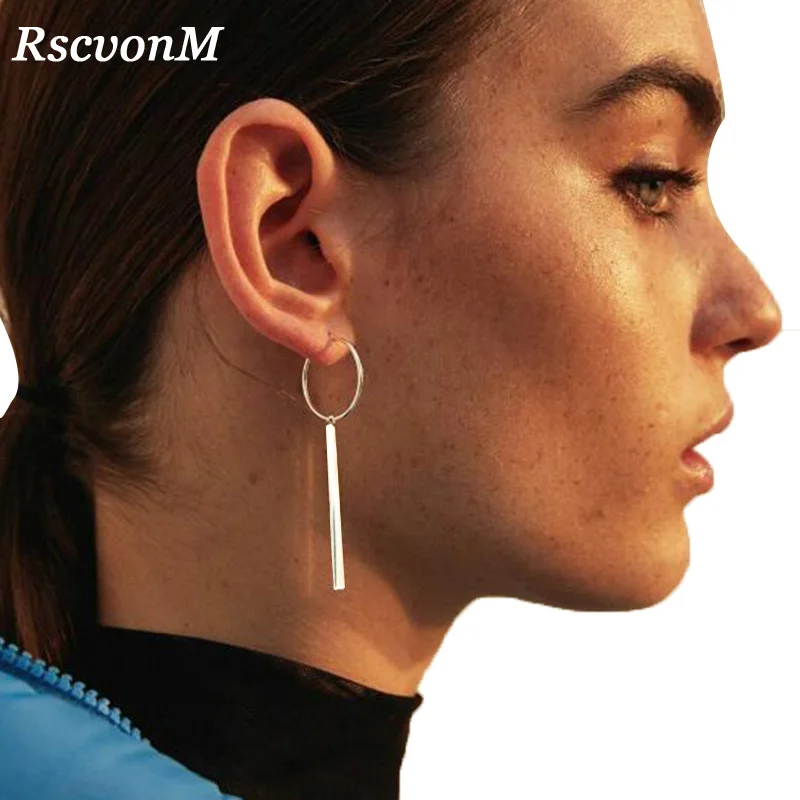 Korean Style Simple Geometric Big Round Circle Bar Dangle Earrings For Women Fashion Punk Asymmetric Long Drop Earrings Jewelry
Korean Style Simple Geometric Big Round Circle Bar Dangle Earrings For Women Fashion Punk Asymmetric Long Drop Earrings Jewelry