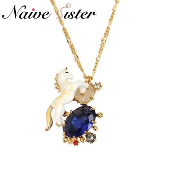 Luxury Fashion Unicorn Pendant Necklace Blue Crystal Enamel Jewelry Cute Horse Pendants Necklaces For Girl Women Kids Gift
Luxury Fashion Unicorn Pendant Necklace Blue Crystal Enamel Jewelry Cute Horse Pendants Necklaces For Girl Women Kids Gift