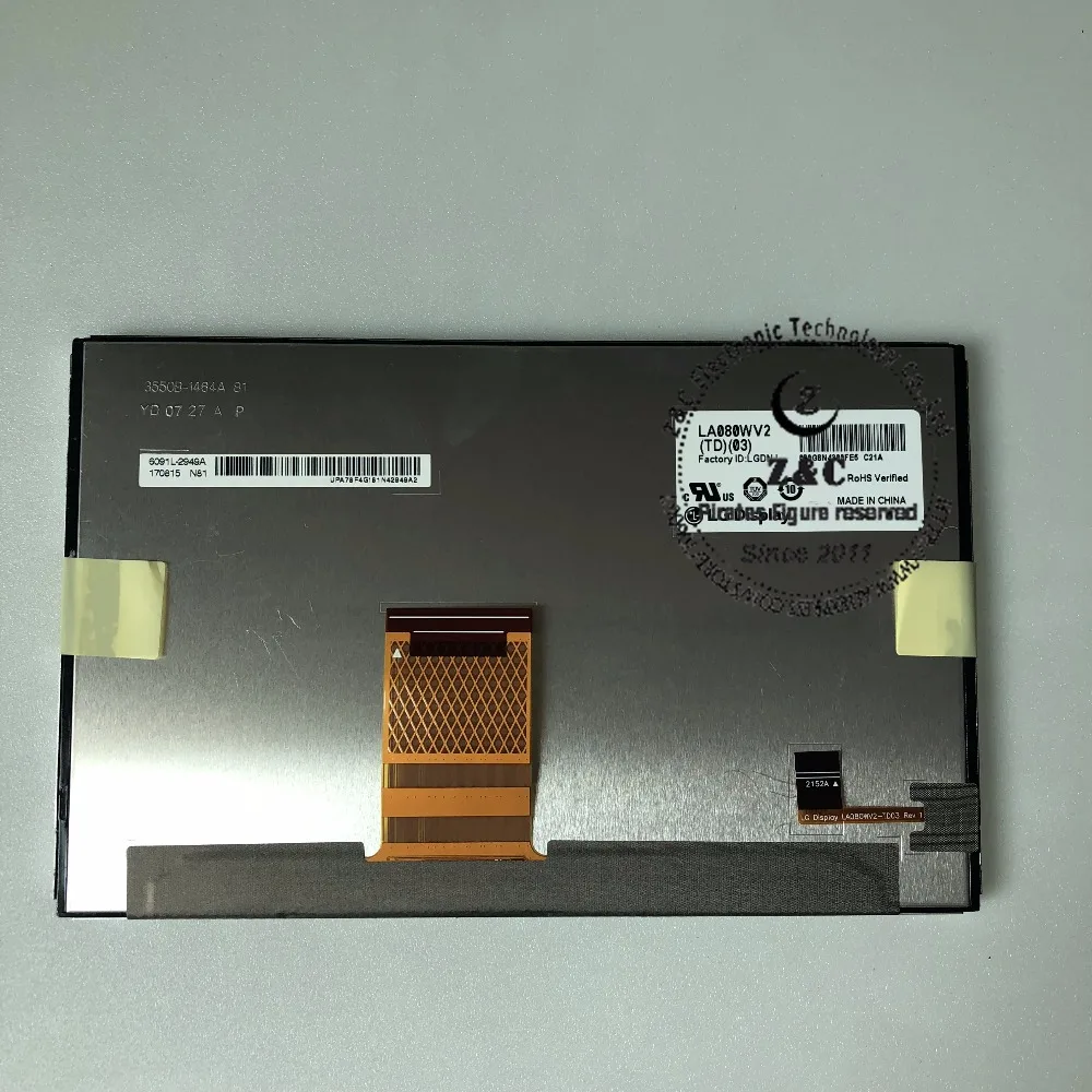 LA080WV2-TD03 LA080WV2(TD)(03) LA080WV2TD03 New Original 8 inch LCD Panel Display for Car GPS Navigation
LA080WV2-TD03 LA080WV2(TD)(03) LA080WV2TD03 New Original 8 inch LCD Panel Display for Car GPS Navigation
