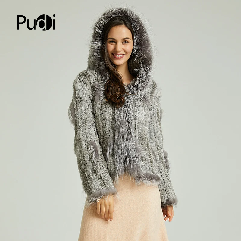 Pudi women winter real rabbit fur coat jacket vest 2018 new style natural fur coats with silver fox collar CT834
Pudi women winter real rabbit fur coat jacket vest 2018 new style natural fur coats with silver fox collar CT834