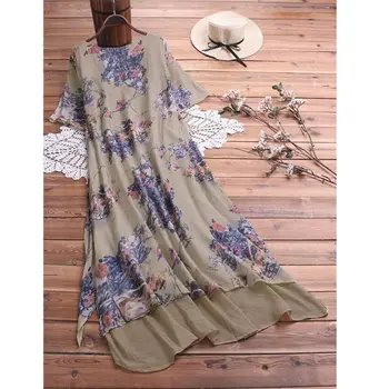 2019 Women Ladies Cotton Linen Retro Short Sleeve Dress Floral Irregular Sundress New
2019 Women Ladies Cotton Linen Retro Short Sleeve Dress Floral Irregular Sundress New