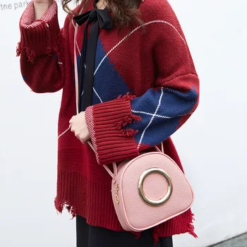 New PU Leather Women Bucket Shoulder Bag Fashion Circle parts Crossbody Bag Female Small Handbags
New PU Leather Women Bucket Shoulder Bag Fashion Circle parts Crossbody Bag Female Small Handbags