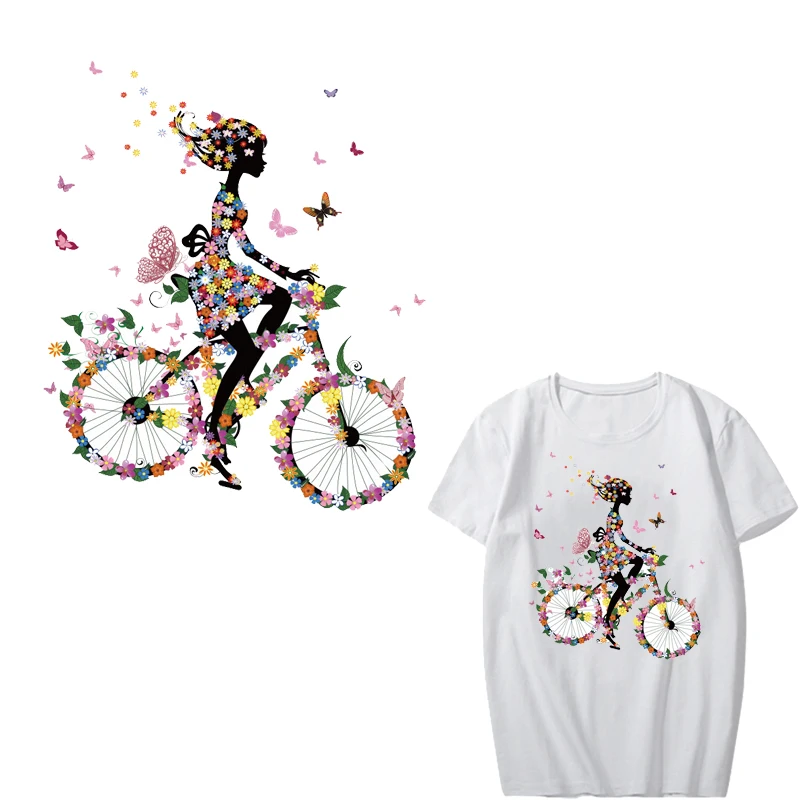 Iron on Flower Girl Patches for Clothing DIY Dresses Heat Transfer Vinyl Butterfly Bike Patch Stickers on Clothes Applique 
Iron on Flower Girl Patches for Clothing DIY Dresses Heat Transfer Vinyl Butterfly Bike Patch Stickers on Clothes Applique