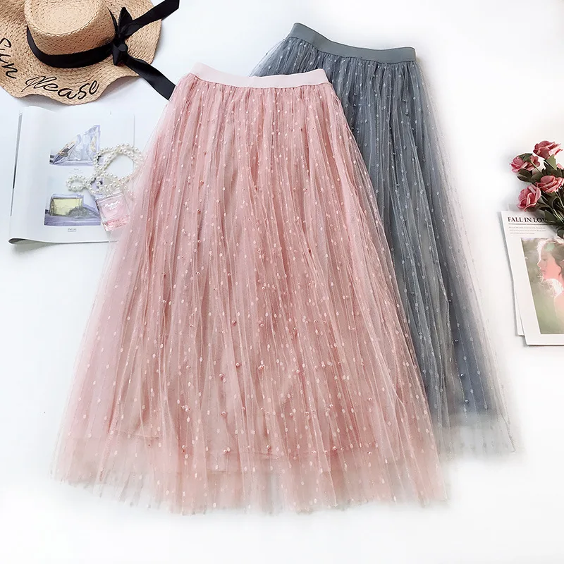 Polka Dot Tulle Skirts New Beaded Gold Mesh Skirt Fluffy Chic Loose Elegant Fashion Female Fairy Skirt multicolor
Polka Dot Tulle Skirts New Beaded Gold Mesh Skirt Fluffy Chic Loose Elegant Fashion Female Fairy Skirt multicolor