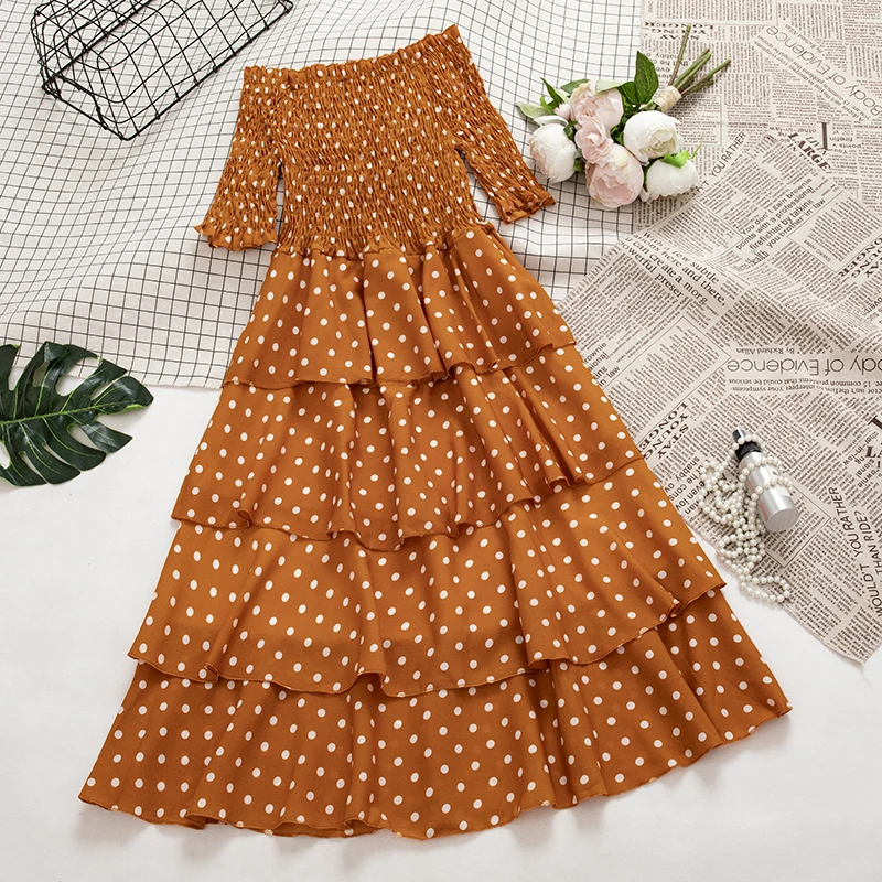 2019 Summer Women's Print Chiffon Dress Bohemia Short Sleeve Casual Dot Midi Dress Female Elegant Party Dresses Vestidos R651
2019 Summer Women's Print Chiffon Dress Bohemia Short Sleeve Casual Dot Midi Dress Female Elegant Party Dresses Vestidos R651