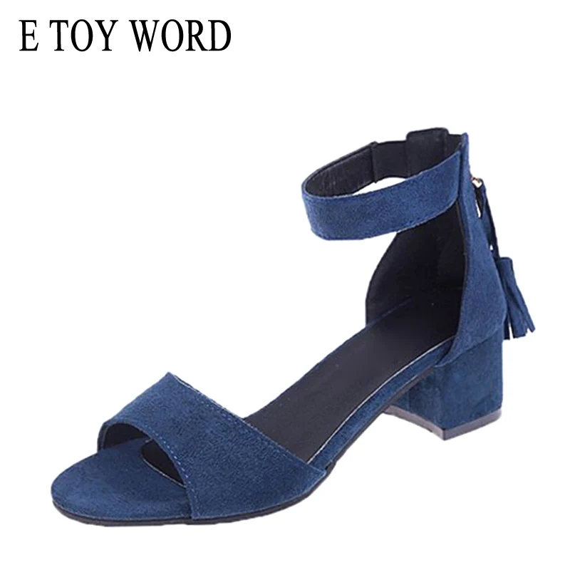 E TOY WORD Women Med-heel sandals2019 summer new tassel open toe Roman sandals female Korean version of the wild ladies shoes
E TOY WORD Women Med-heel sandals2019 summer new tassel open toe Roman sandals female Korean version of the wild ladies shoes