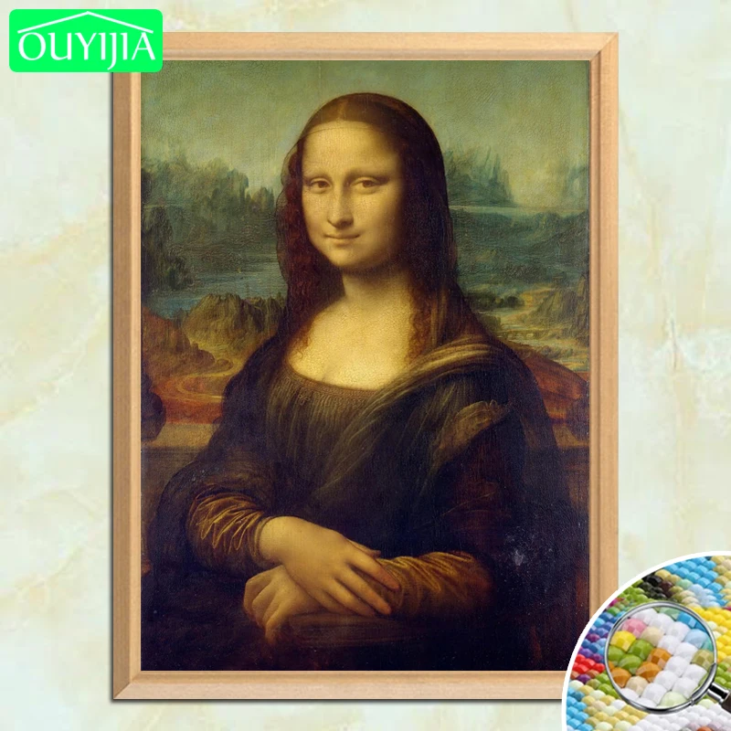 Da Vinci Famous Painting "Mona Lisa" 5D DIY Diamond Painting Full Square Diamond Embroidery Rhinestone Mosaic Decoration Picture
Da Vinci Famous Painting "Mona Lisa" 5D DIY Diamond Painting Full Square Diamond Embroidery Rhinestone Mosaic Decoration Picture