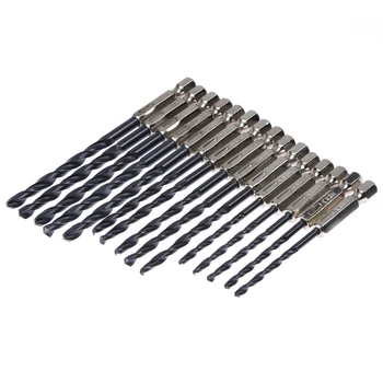 15pcs/set High Speed Steel Titanium Coated Drill Bits Set 3 4 5 mm Hex Shank Woodworking Tool For Metal FULI
15pcs/set High Speed Steel Titanium Coated Drill Bits Set 3 4 5 mm Hex Shank Woodworking Tool For Metal FULI