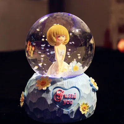 12*9CM Beautiful Flower Fairy Snow Globe Glass Crystal Ball Music Box Home Desktop Decor Wedding Christmas New Year Gifts
12*9CM Beautiful Flower Fairy Snow Globe Glass Crystal Ball Music Box Home Desktop Decor Wedding Christmas New Year Gifts