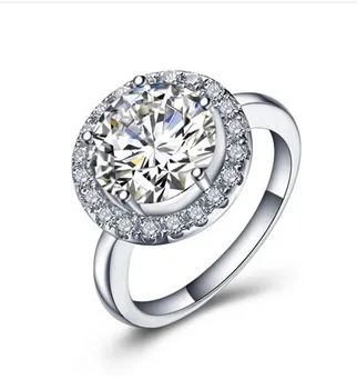 3CT Round Brilliant Halo Style NSCD Excellent Diamond Engagement Rings White Gold Cover Genuine Sterling Silver Ring
3CT Round Brilliant Halo Style NSCD Excellent Diamond Engagement Rings White Gold Cover Genuine Sterling Silver Ring