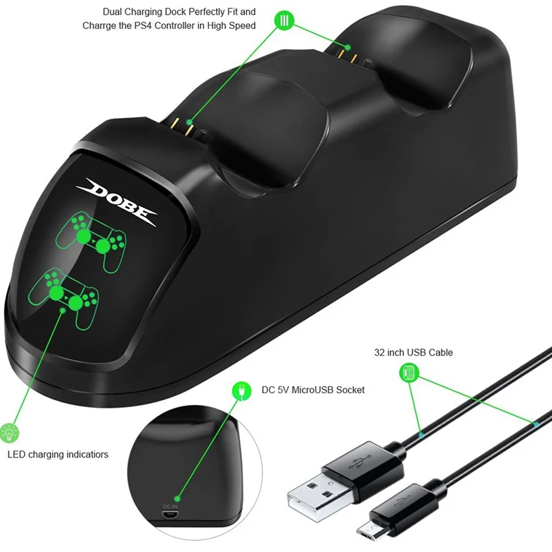 charger dock for PS4 Controller Dual USB Charging Charger Docking Station for PS4 / PS4 Slim / PS4 Pro Controller r25
charger dock for PS4 Controller Dual USB Charging Charger Docking Station for PS4 / PS4 Slim / PS4 Pro Controller r25