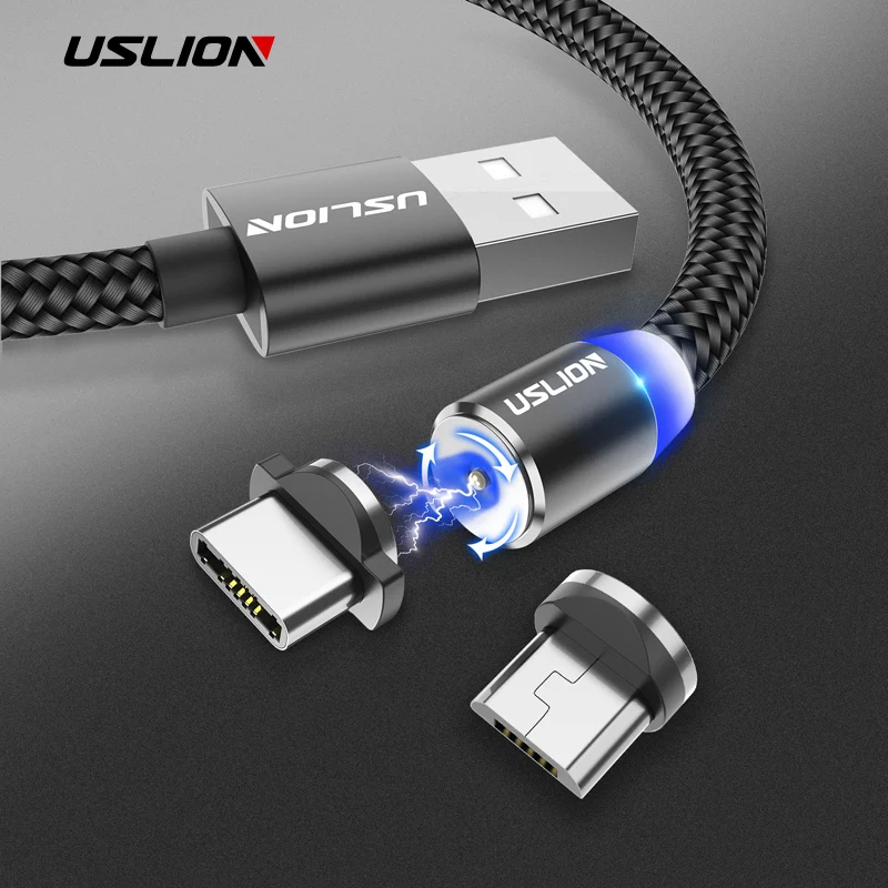 USLION LED Magnetic USB Cable Magnet Plug & USB Type C Cable & Micro USB Cable For Samsung Xiaomi For iPhone X 8 7 Fast Charging
USLION LED Magnetic USB Cable Magnet Plug & USB Type C Cable & Micro USB Cable For Samsung Xiaomi For iPhone X 8 7 Fast Charging