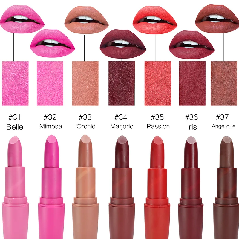 Lipstick Waterproof Long-lasting Non-stick Cup Lip Gloss Makeup Lips Matte Nude Metallic Mate Lipsticks Cosmetics Women Batom
Lipstick Waterproof Long-lasting Non-stick Cup Lip Gloss Makeup Lips Matte Nude Metallic Mate Lipsticks Cosmetics Women Batom