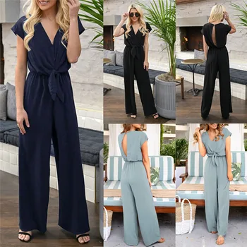 Hot hirigin new fashion Women Clubwear Bardot jumpsuits female bow Bodycon Party Rompers ladies cotton blended summer Trousers 
Hot hirigin new fashion Women Clubwear Bardot jumpsuits female bow Bodycon Party Rompers ladies cotton blended summer Trousers