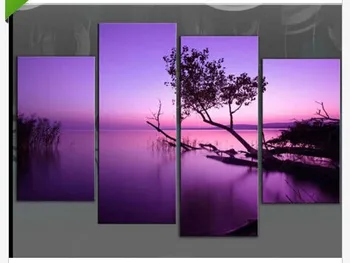 Huge oil painting on Canvas landscape 4 Panels Purple Lake Modern Wall Art for Home Decoration 100% hand painted cheap room deco
Huge oil painting on Canvas landscape 4 Panels Purple Lake Modern Wall Art for Home Decoration 100% hand painted cheap room deco