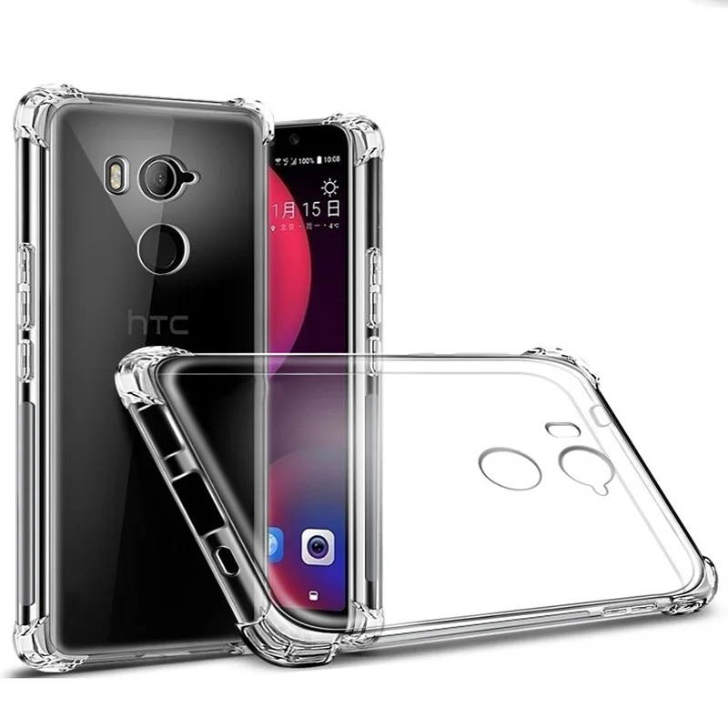 Прозрачный чехол для HTC U11 U 11 5 дюймов кристально чистый мягкий ТПУ противоударный
