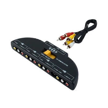 New 4 Ports AV Composite RCA Selector Box Switch Splitter Adapter Combo Cable Cord Plug Converter
New 4 Ports AV Composite RCA Selector Box Switch Splitter Adapter Combo Cable Cord Plug Converter