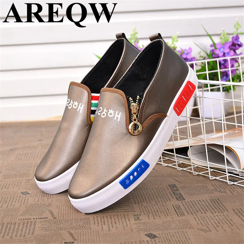 2017 spring new casual women side zipper single shoes Korean version of the bottom of the anti-skid soft bottom shoes
