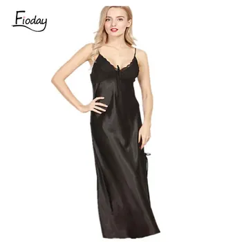 Fioday Long Silk Satin Women Night Dress Sleeveless Nighties V-neck Nightgown Lace Sleepwear Night Wear for Female
Fioday Long Silk Satin Women Night Dress Sleeveless Nighties V-neck Nightgown Lace Sleepwear Night Wear for Female