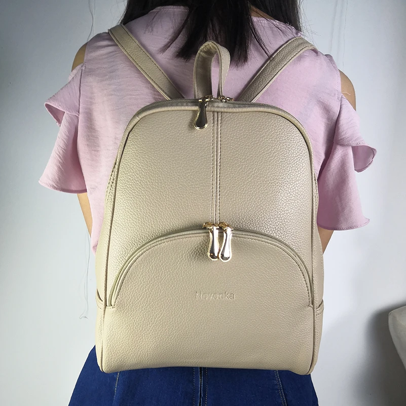 Nevenka Women Backpack Leather Backpacks Softback Bags Brand Name Bag Preppy Style Bag Casual Backpacks Teenagers Backpack Sac12