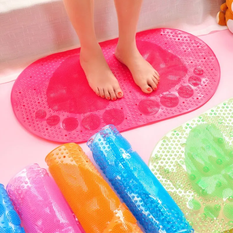 Odorless Plastic Foot Pattern Bathroom Mat Bathroom PVC Shower Mat Large With Suction Cup Anti-fall Bath Mat
Odorless Plastic Foot Pattern Bathroom Mat Bathroom PVC Shower Mat Large With Suction Cup Anti-fall Bath Mat