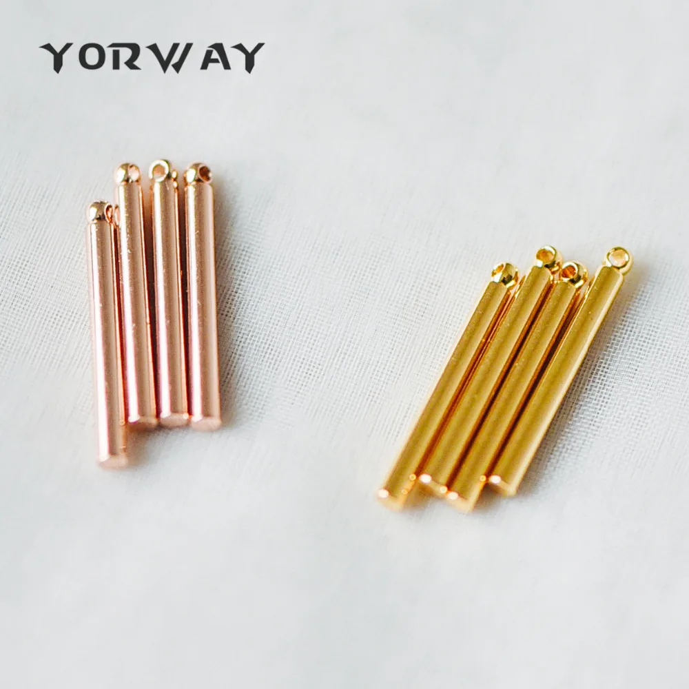 10pcs/lot Gold/ Rose Gold Tube Charms 20x2mm, Gold plated Brass Bar Stick Pendants, Lead Nickel Free (GB-270) 
10pcs/lot Gold/ Rose Gold Tube Charms 20x2mm, Gold plated Brass Bar Stick Pendants, Lead Nickel Free (GB-270)